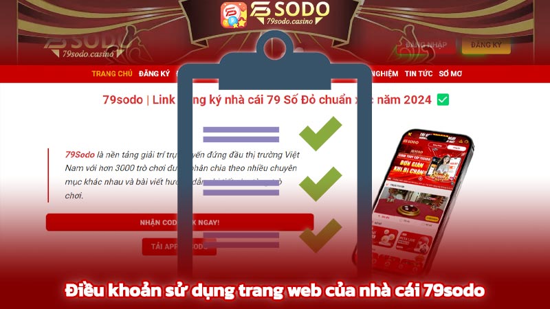 Điều khoản sử dụng trang web của nhà cái 79sodo