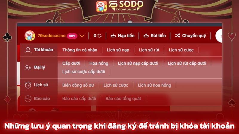 Những lưu ý quan trọng khi đăng ký để tránh bị khóa tài khoản